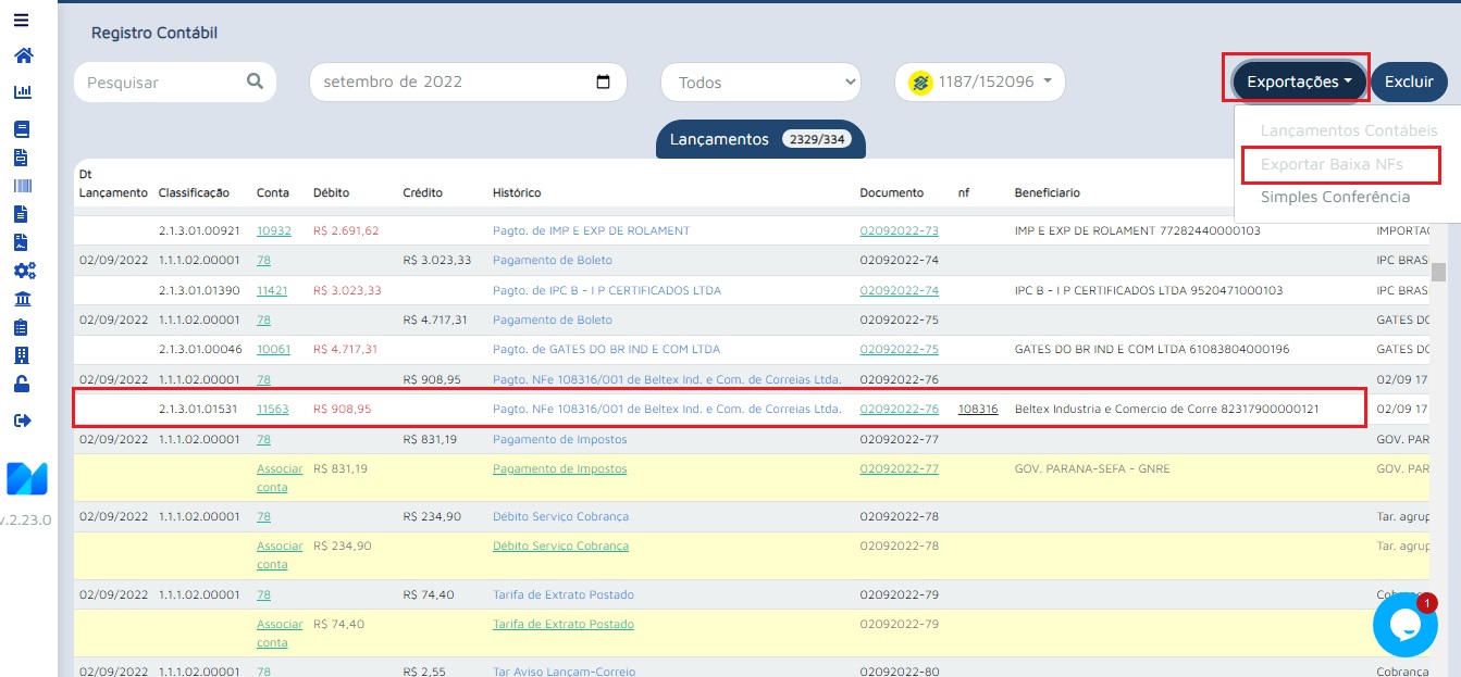 21-Exportação_baixadeparcelasNF